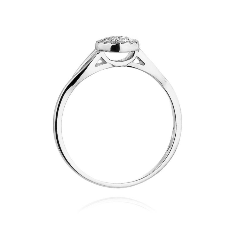 Pierścionek złoty 585 z brylantami 0,12ct zaręczynowy W-421