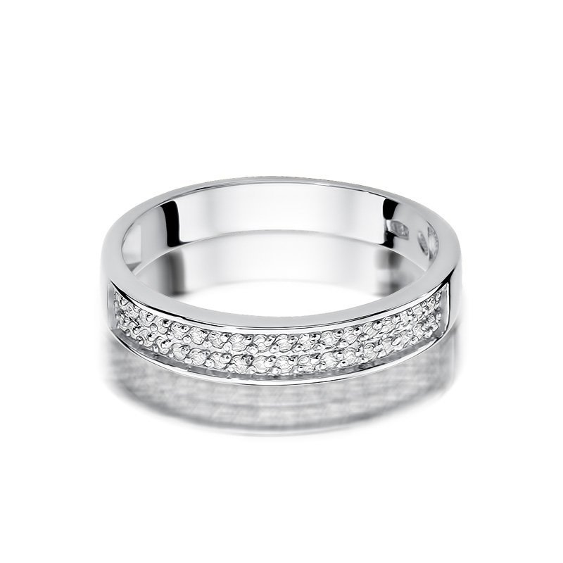 Pierścionek złoty 585 z brylantami 0,18ct zaręczynowy W-410