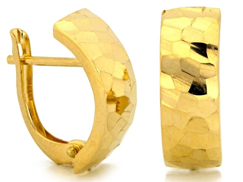 Kolczyki złote 585 angielskie klasyczne eleganckie