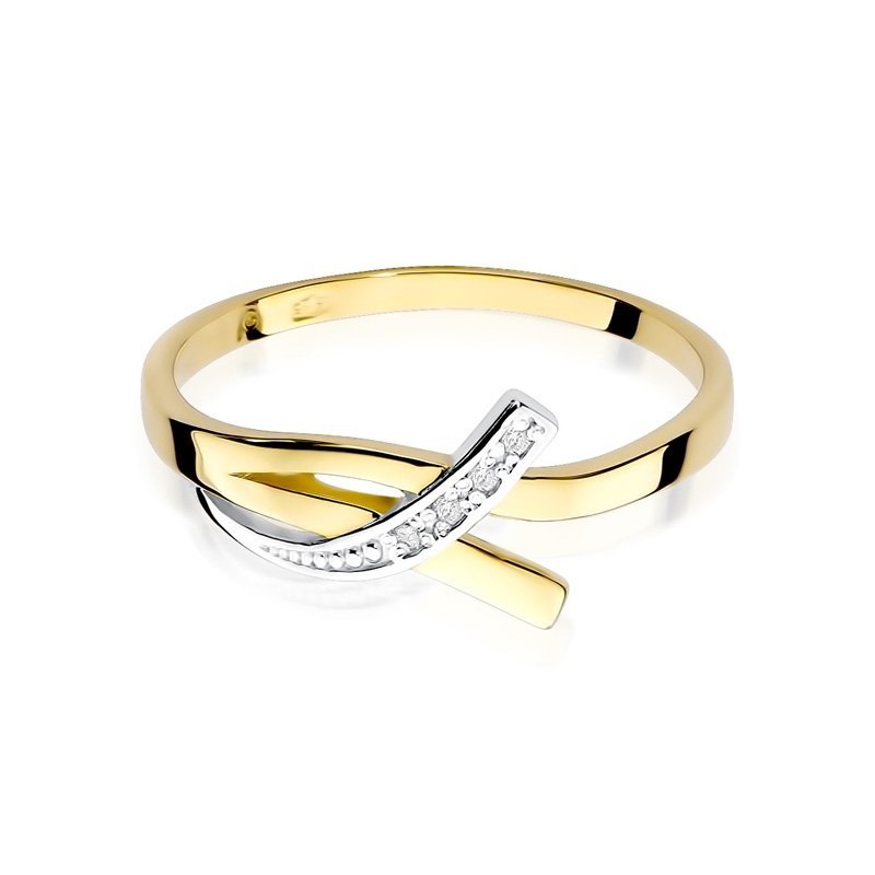 Pierścionek złoty 585 z brylantem 0,02ct  W-179