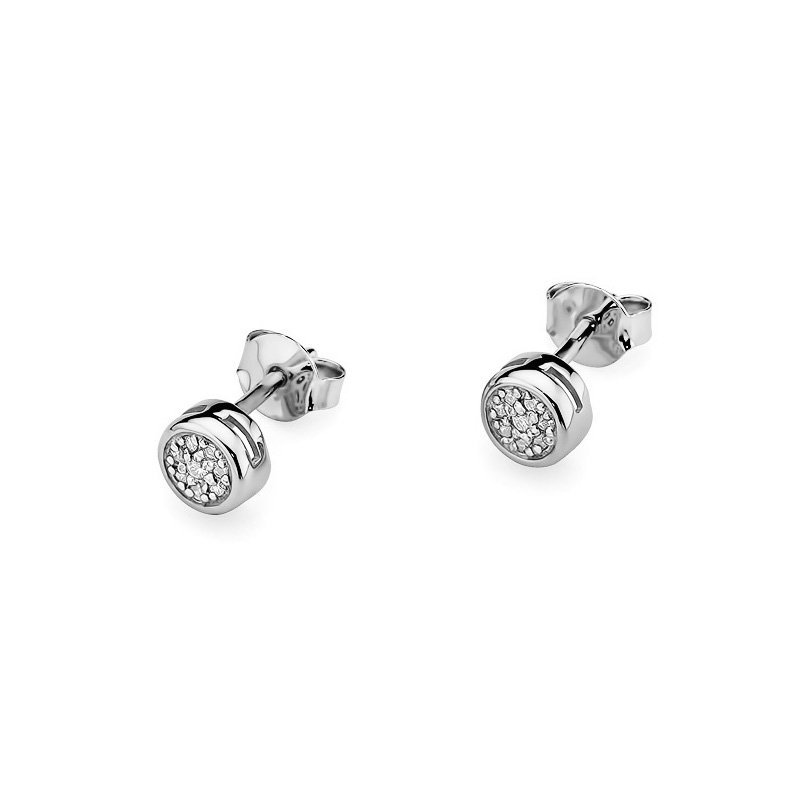 Kolczyki złote 585 brylantami 0,09ct KO-41