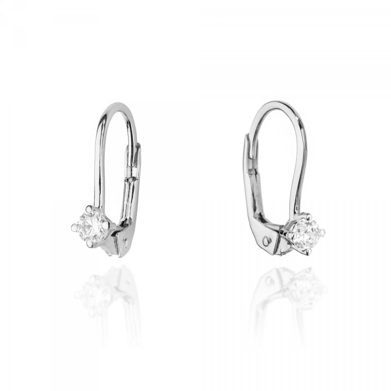 Kolczyki złote 585 z brylantami 0,16ct KO-57 