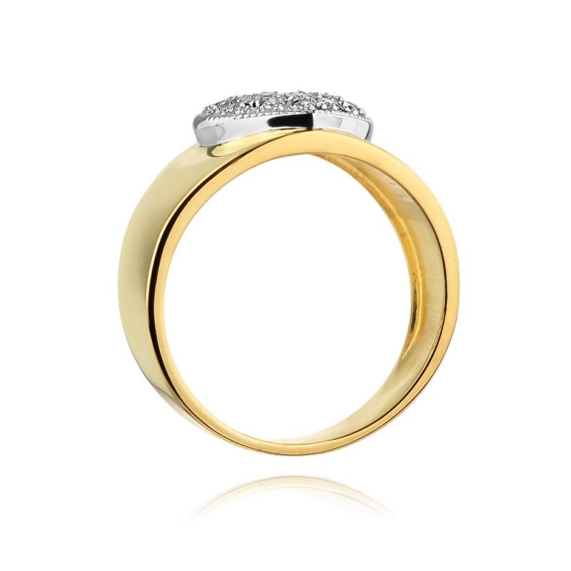 Pierścionek złoty 585 z brylantami 0,26ct W-352 zaręczynowy obrączka