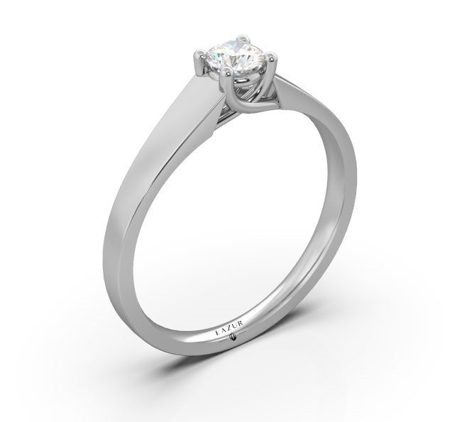 Pierścionek złoty 585 brylant 0,17ct zaręczynowy BR-062