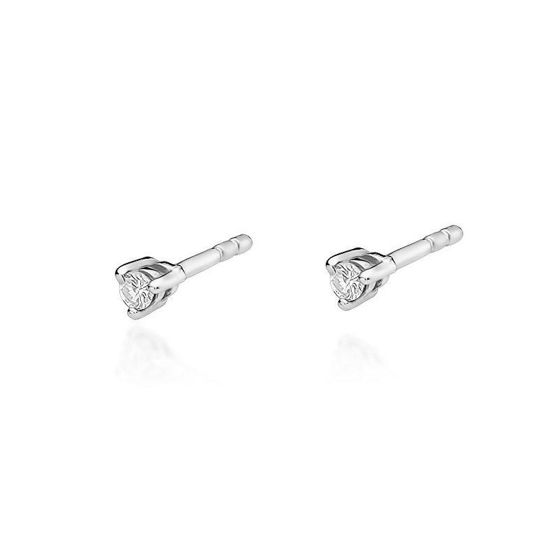 Kolczyki złote 585 brylantami 0,08ct KO-35
