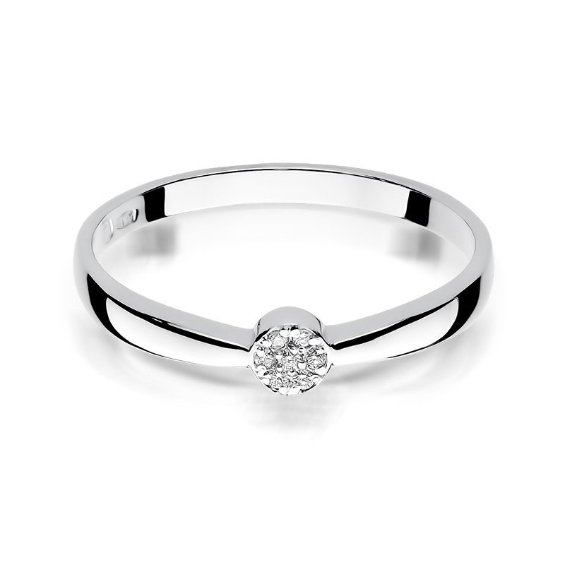 Pierścionek złoty 585 z brylantami 0,04ct zaręczynowy W-322