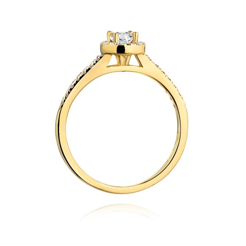 Pierścionek złoty 585 z brylantami 0,28ct W-406 zaręczynowy