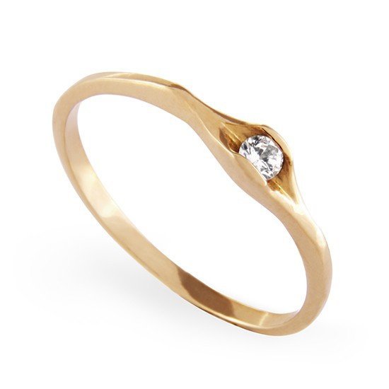ARTES-Pierścionek z brylantem 0,06ct AB-50