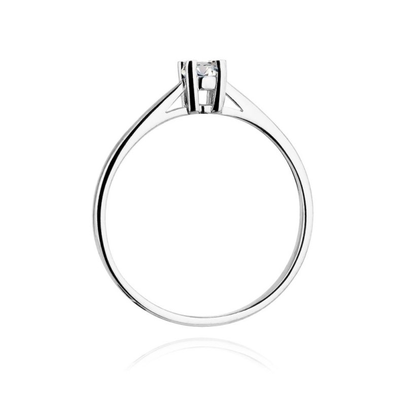 Pierścionek złoty 585 z brylantem 0,15ct zaręczynowy W-367