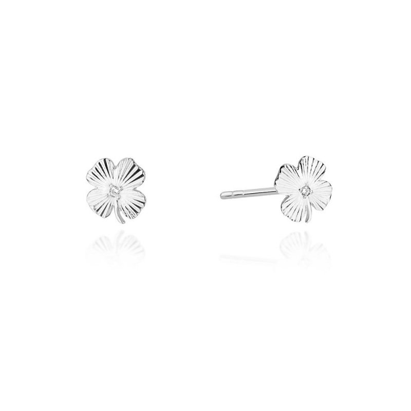 Kolczyki złote 585 z brylantami 0,01ct CK-21