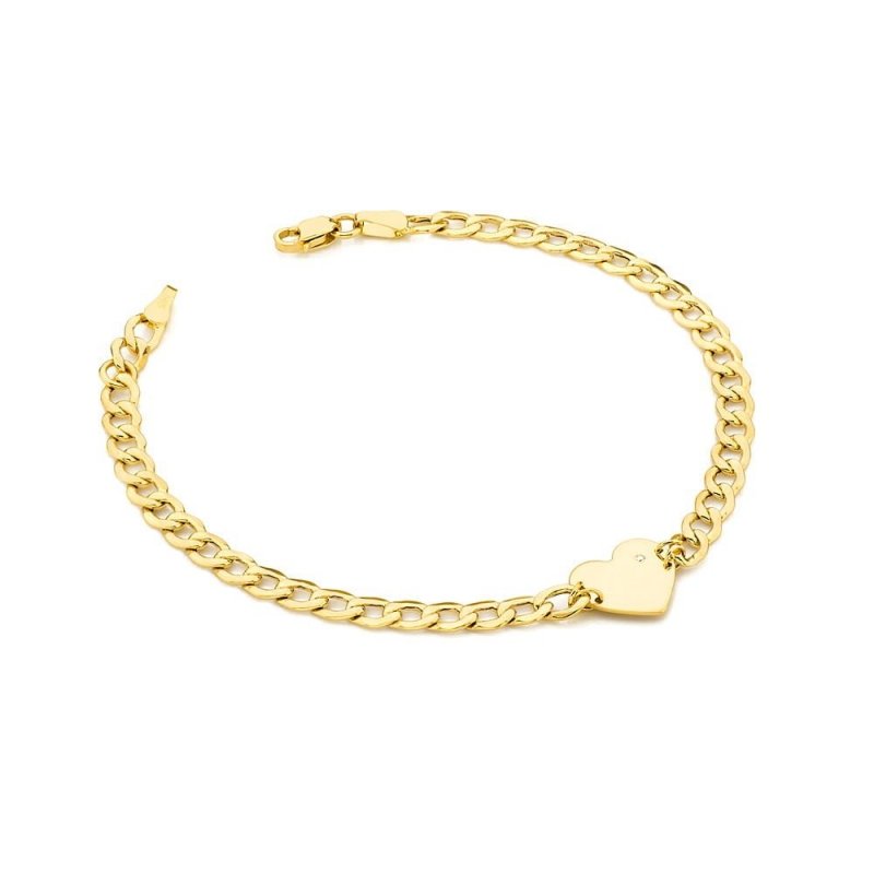 Bransoletka złota 585 z brylantem 0,005ct B-006