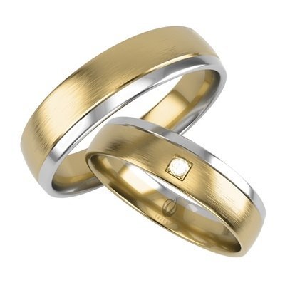 Obrączki złote 585 PARA 4mm GRAWER wys1.1