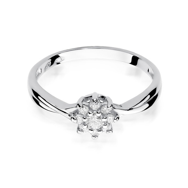 Pierścionek złoty 585 brylantami 0,22ct zaręczynowy W-72
