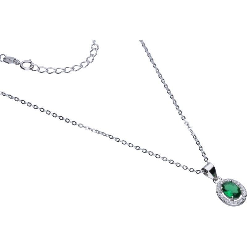 KOMPLET SREBRNY 925 MARKIZA Z ZIELONYMI CYRKONIAMI