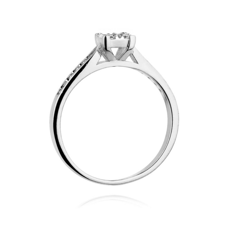 Pierścionek złoty 585 z brylantami 0,16ct zaręczynowy W-402