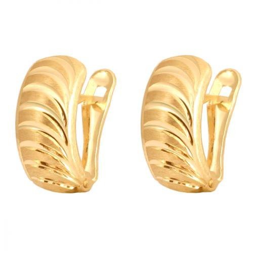 Kolczyki złote 585 na klapkę, zatrzaskowe - Kv029e