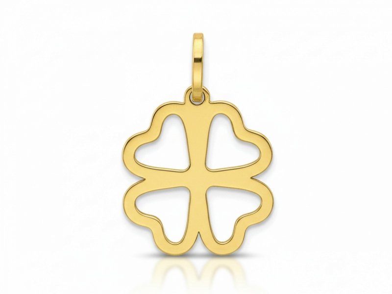 Zawieszka złota 585 złota koniczynka 