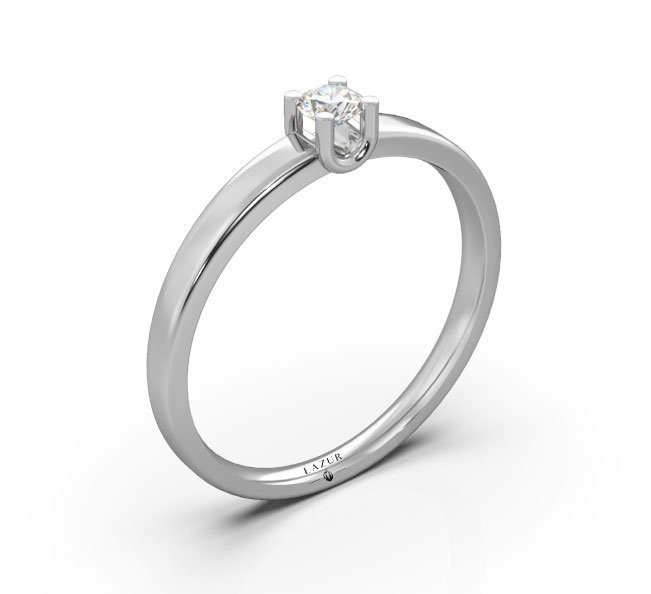 Pierścionek złoty 585 brylant 0,10ct zaręczynowy BR-067B2