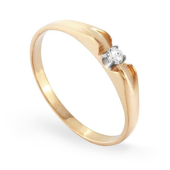 ARTES-Pierścionek z brylantem 0,045ct AB-95 