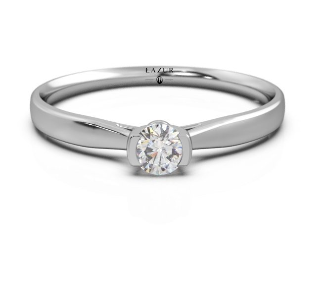 Pierścionek złoty 585 brylant 0,11ct zaręczynowy BR-094B2