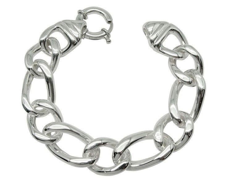 Bransoletka srebrna 925 szeroka pancerka 19cm