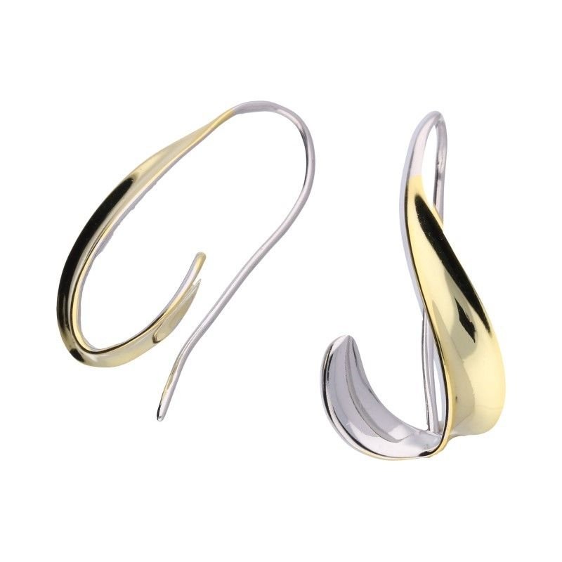 KOLCZYKI SREBRNE 925 WISZĄCE POZŁOCONE ORYGINALNE