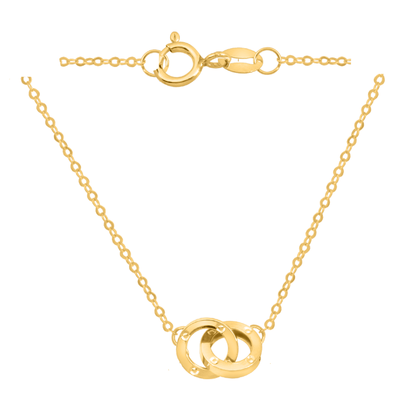 Łańcuszek złoty 585 kdelikatny ozdobny kółeczka