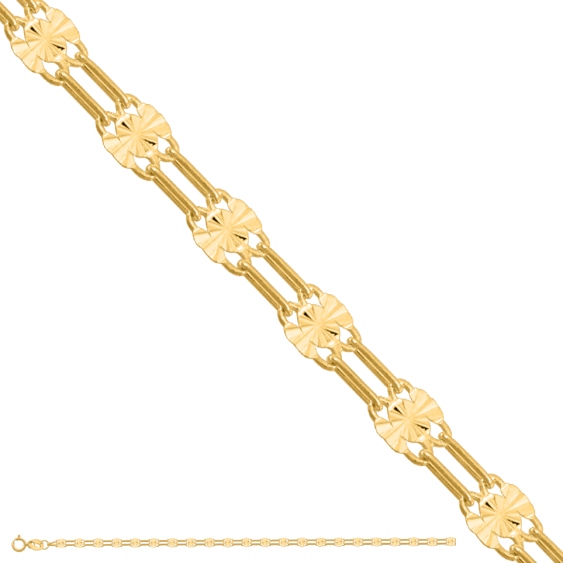 Łańcuszek złoty 585 ozdobny oryginalny