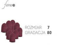 Kapturki ścierne do pedicure 7mm gradcja 80, 10 SZTUK 