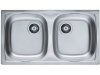 Zlewozmywak Alveus Basic 160 78x44 cm 2-komorowy INOX +syfon