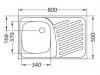 Zlewozmywak Alveus Primal 30 50x80 cm 1-komorowy INOX +syfon