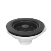 Syfon zlewozmywakowy z odpływem 2-komorowy Power Color pure carbon 3 1/2