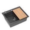 Quadron Kurt 110 zlew kuchenny granitowy czarny 59,5x50 cm