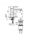 Valvex Loft Black 2455900 bateria umywalkowa czarny mat