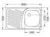 Zlewozmywak Alveus Primal 30 50x80 cm 1-komorowy INOX +syfon