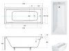 Besco Modern wanna akrylowa 160x70 prostokątna