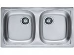 Zlewozmywak Alveus Basic 160 78x44 cm 2-komorowy INOX +syfon