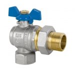 Zawór kulowy ze śrubunkiem kątowy 1 PN 30 bar