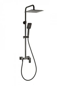 Valvex Loft Black zestaw natryskowy czarny z deszczownicą