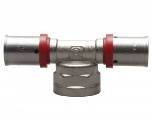 Trójnik zaciskany Pex 16x1/2x16 GW zaprasowywany