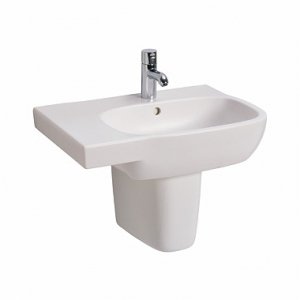 Umywalka Koło Style L21766000 Asymetryczna lewa 65x46 cm z otworem Ceramiczna