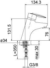 Valvex Bateria umywalkowa stojąca Delta ze spustem