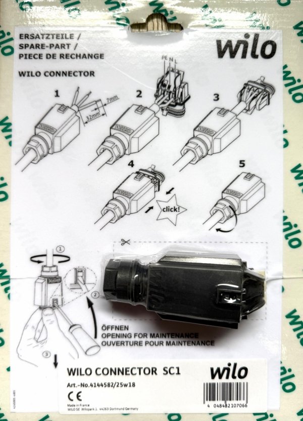Wtyczka do pompy Wilo Yonos Stratos Pico Atmos Maxo Connector SC1 Konektor pompy 230 V
