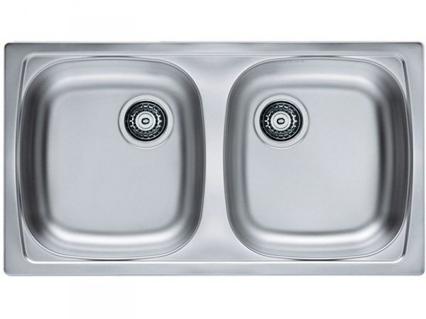 Zlewozmywak Alveus Basic 160 78x44 cm 2-komorowy INOX +syfon