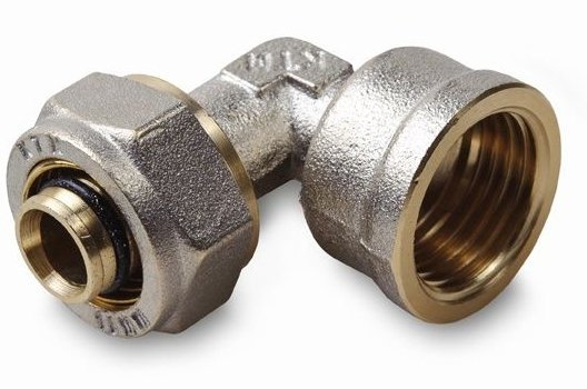 Kolano Pex 16x1/2&quot; GW skręcane Alupex wzmocnione
