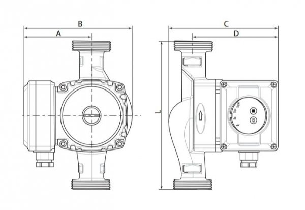 Pompa obiegowa OVI 25-60/180 mm elektroniczna energooszczędna 5-45 W