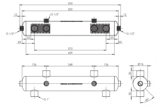 Afriso BLH 801 sprzęgło hydrauliczne ocieplone do 70 kW