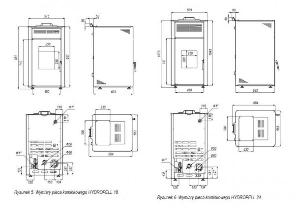 Defro Hydropell 24 piecyk z płaszczem wodnym 18 kW