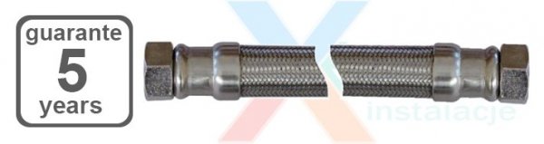 Wąż w oplocie Inox przyłącze do wody 1x1 cal 80 cm
