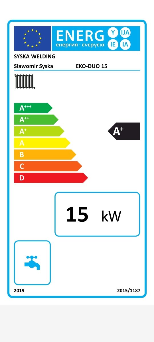 Kocioł na pellet z podajnikiem SYSKA EKO DUO 20 kW Piec lista EPREL